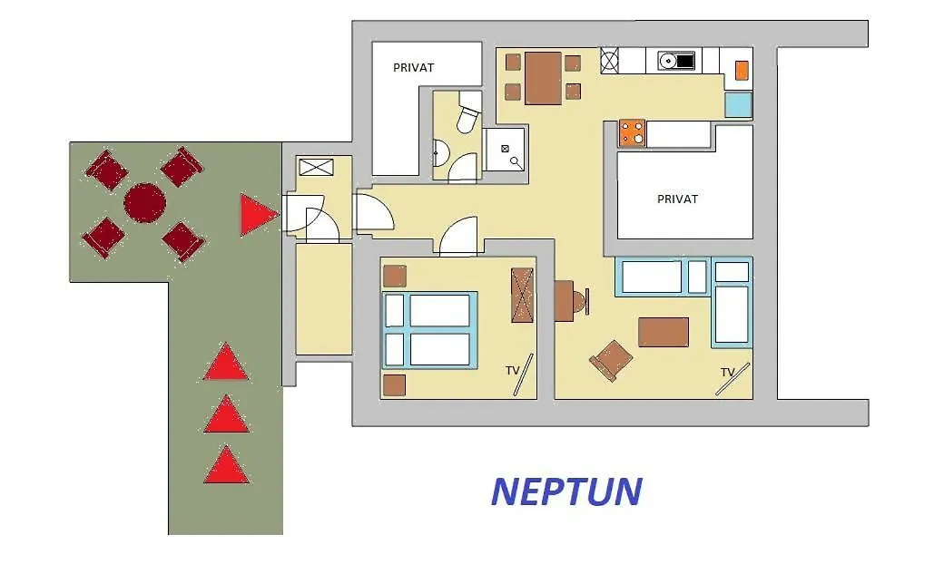 Apartment Ferienwohnung Apartman Neptun Karlsbad