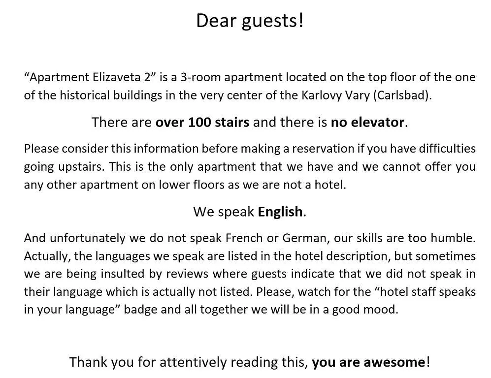Apartment Elizaveta 2 Карловы Вары